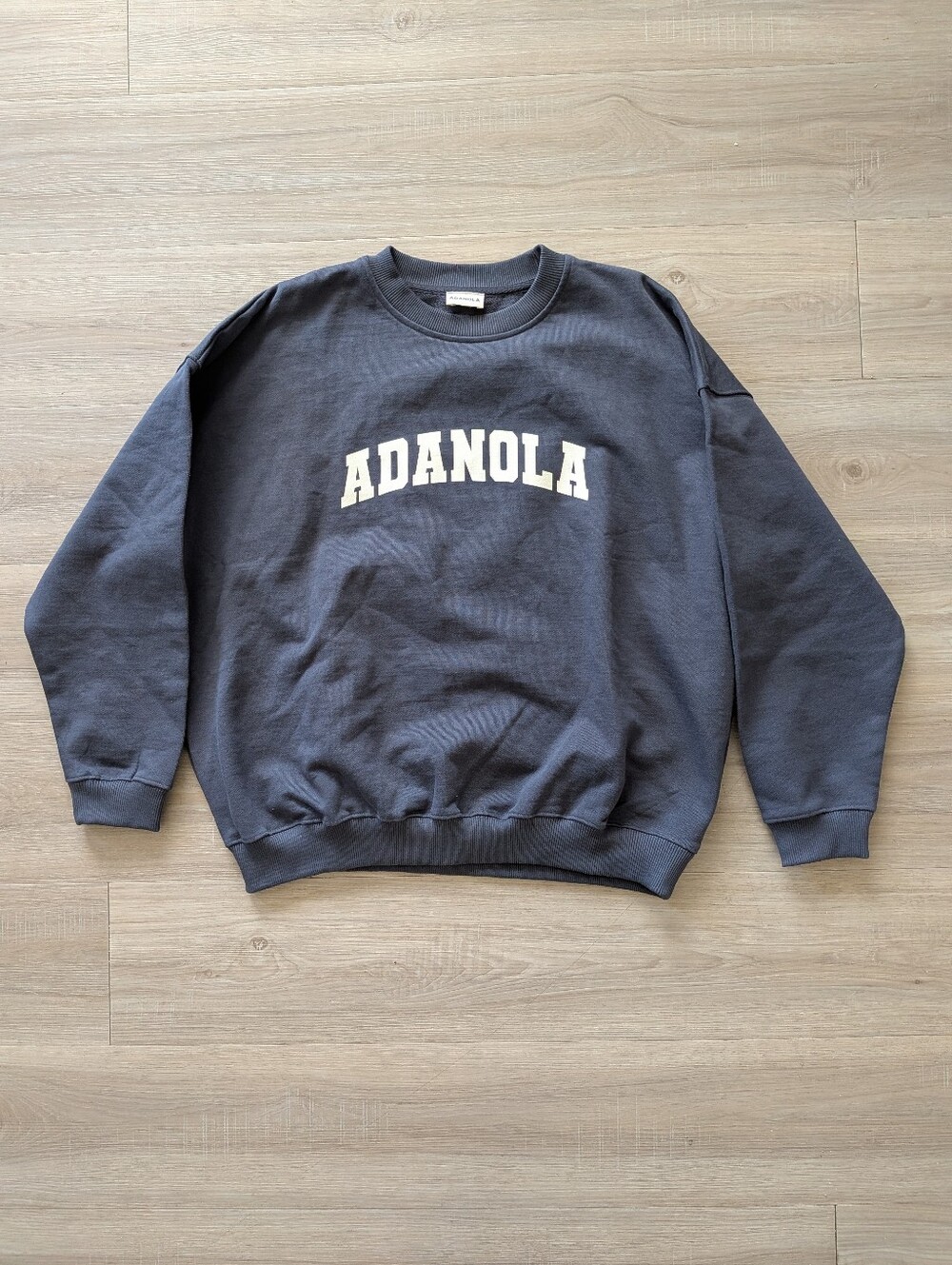 Adanola Varsity Oversized Sweatshirt - Washed Midnight Blue - Picture 5 of 9